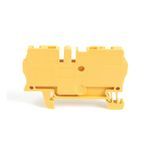 Rockwell Automation Spring Clamp Terminal Block,One-Circuit Feed-Through Block,2.5mm² (# 30 AWG - # 12 AWG),Standard Feedthrough,Yellow,