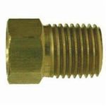 Midland Industries 12042 Adapter, Adapter, 3/16 x 1/8 in, Inverted Flare x MNPTF End Style, CA360 Brass, Import Domestic/Import