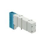 SMC® SY7400-5U1 SY7000 5-Port Solenoid Valve, 0.2 to 0.7 MPa Pressure, 1.4 Cv Flow Rate, Die Cast Aluminum Body