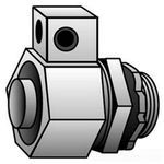 O-Z/Gedney Ground-Tite® 4Q-75L 4Q-L Concretetight Oiltight Positive Grounding Raintight Liquidtight Conduit Connector With Lug, 3/4 in Trade, Cable Openings: 14 to 4 AWG, Straight Angle, Malleable Iron, Electroplated Zinc