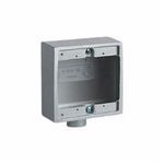 Killark® 2FS-2 Type FS Shallow Device Box With Internal Ground Screw, Aluminum, 32 cu-in Capacity, 2 Gangs, 2 Outlets, 4-5/8 in H x 4-11/16 in W x 2 in D Dimensions