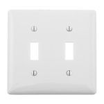 PREMISE WIRING NPJ2W Mid-Size Wallplate, 2 Gangs, 4.88 in H x 4.94 in W, Nylon, White
