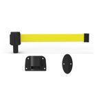 Banner Stakes PL4124 PLUS Wall Mount System, Blank Yellow Banner, Includes: 1 PLUS Wall Mount Kit, 1 PLUS Banner Head, Belt Length 15 ft, Suitable for Indoor/Outdoor Use