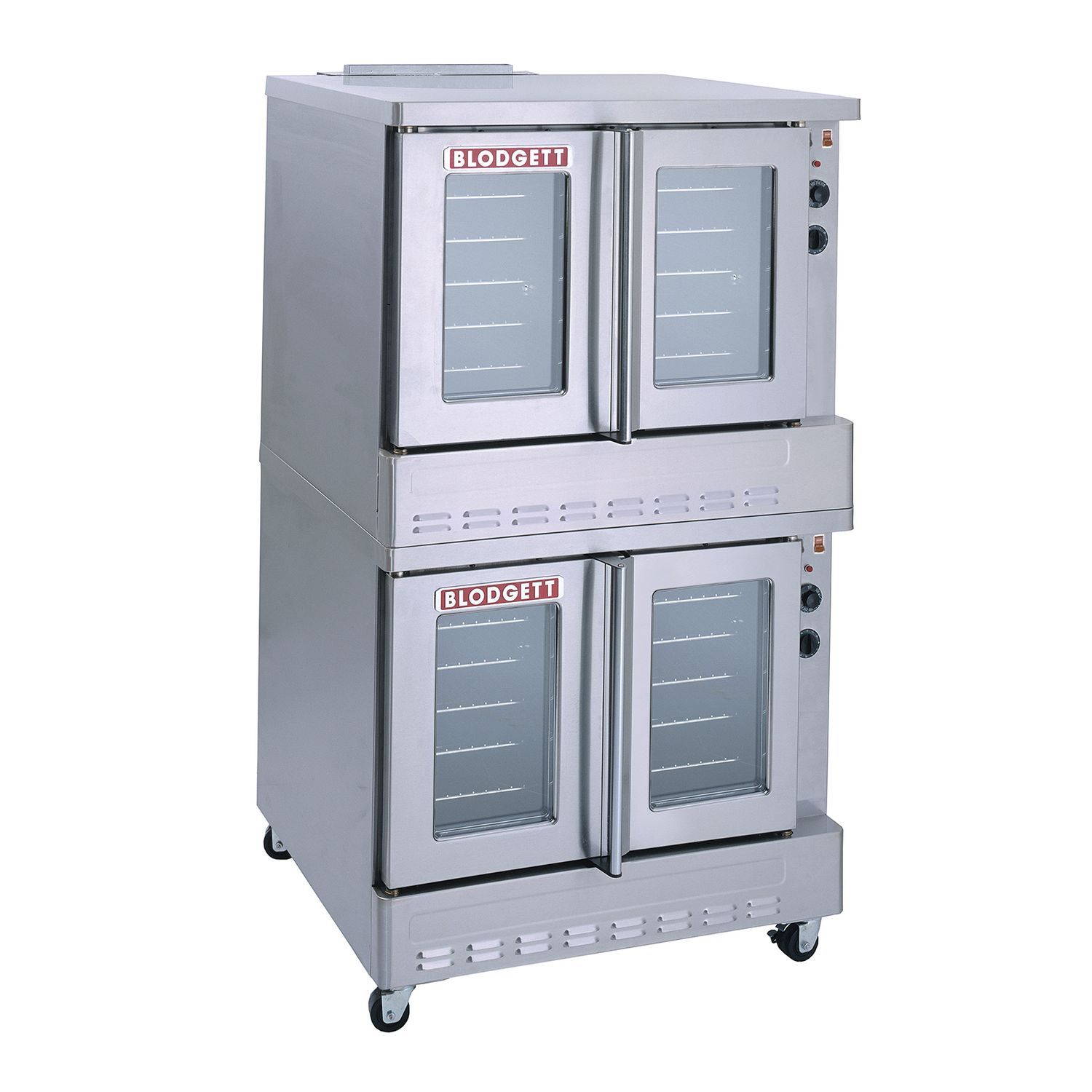Blodgett SHO-100-G DBL Convection Oven, Gas, double-deck, full size capacity (10) 18" x 26" pans, (SSM) solid state manual controls, double glass