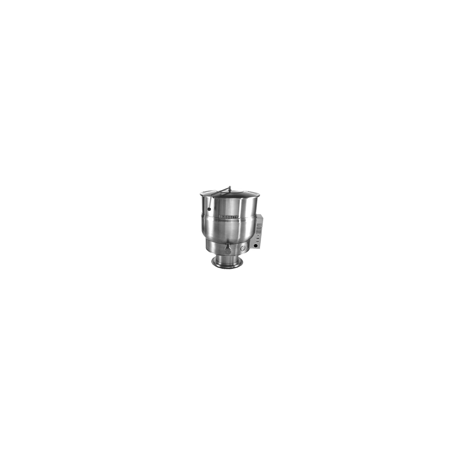Blodgett KPS-20E Stationary Kettle, electric, 20 gallon capacity, spring assist cover, reinforced rim, 2" sanitary draw-off with 1/4" strainer, 2/3