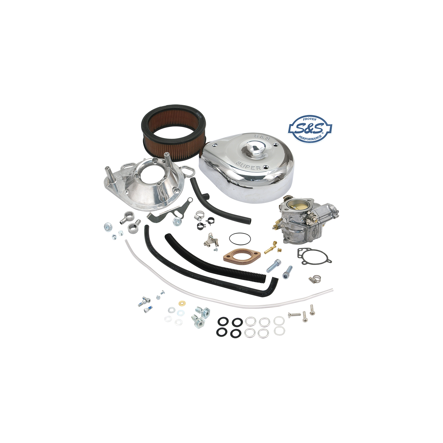 Super E Partial Carburetor Kit For 1991 03 Hd Sportster Models Without Manifold And Mounting Hardware S S Cycle