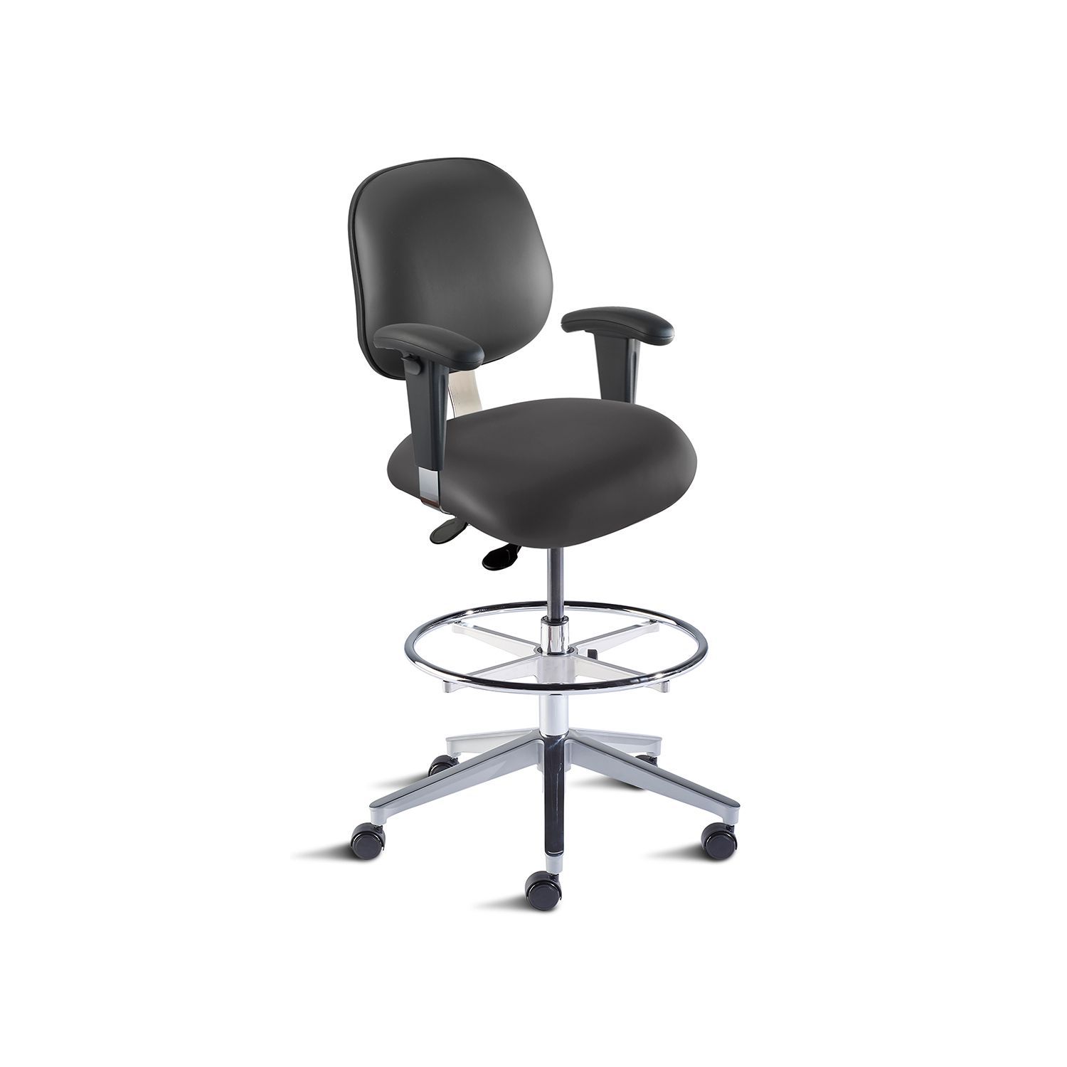Anesthesia Chair with Arms, Black, NonConductive, Vinyl Armstrong