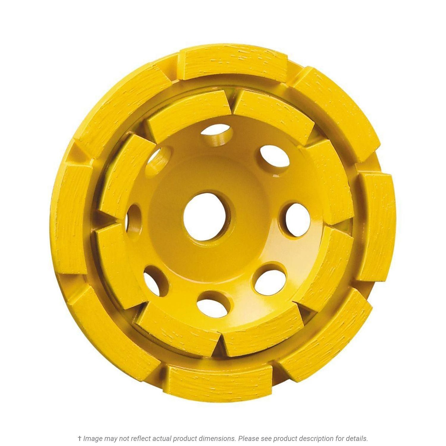 Norton Clipper 4" x 5/8"-11 Double Row Dry Diamond Cup Wheel
