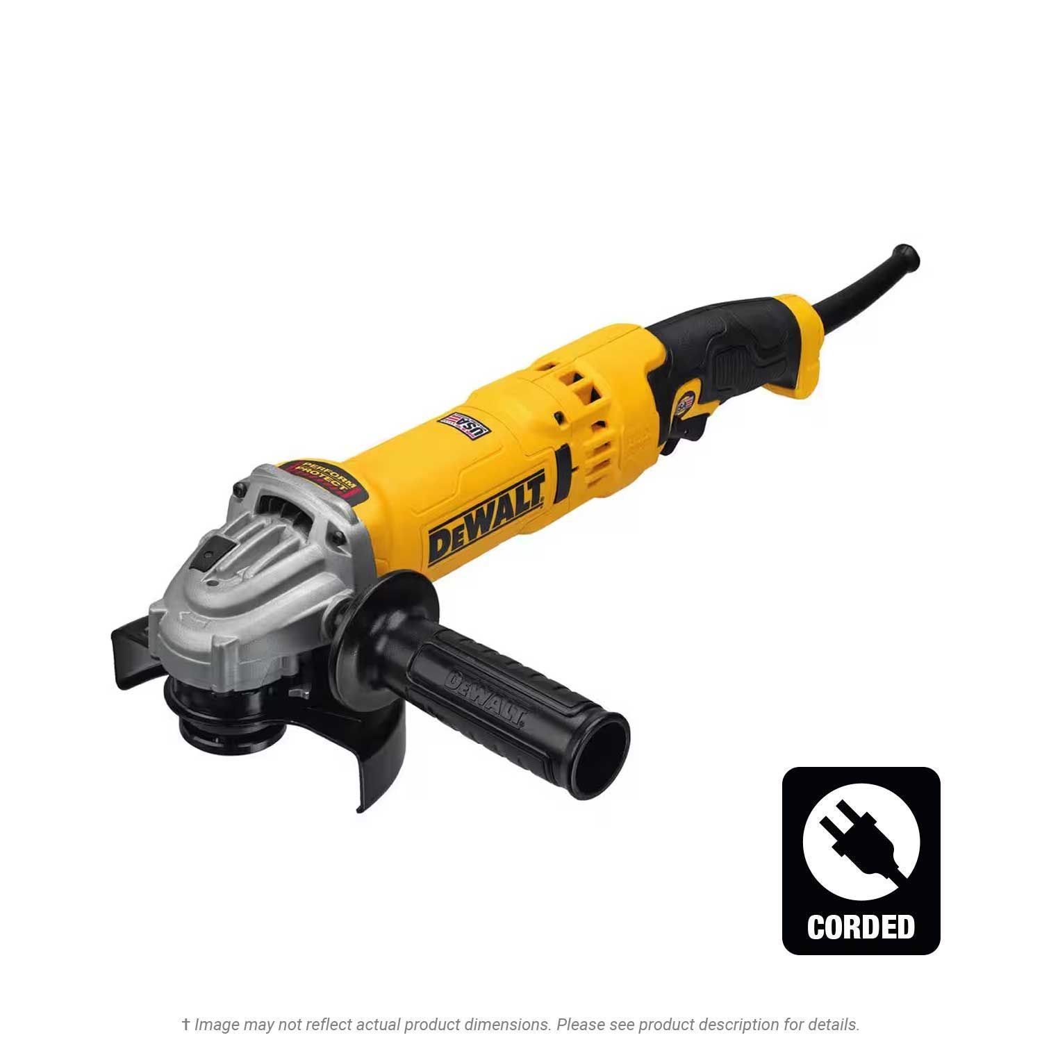 DeWalt 13 Amp 4-1/2"-5" High Performance Trigger Switch Grinder with Lock
