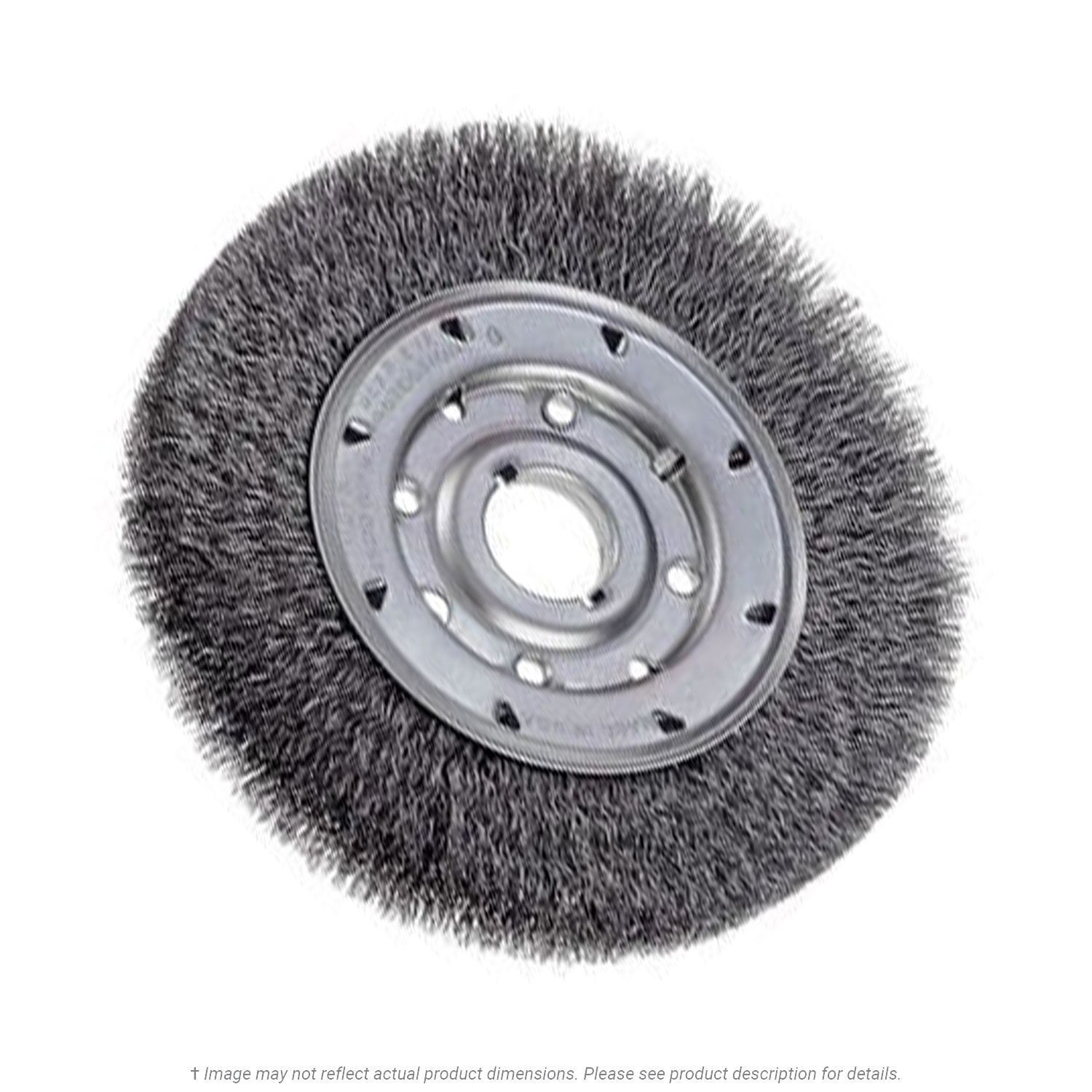 CGW 60180 Crimp 8" Wire Wheel Brush Narrow .014 Carbon 1/4" Face 1-1/2" Trim 1-1/4" AH