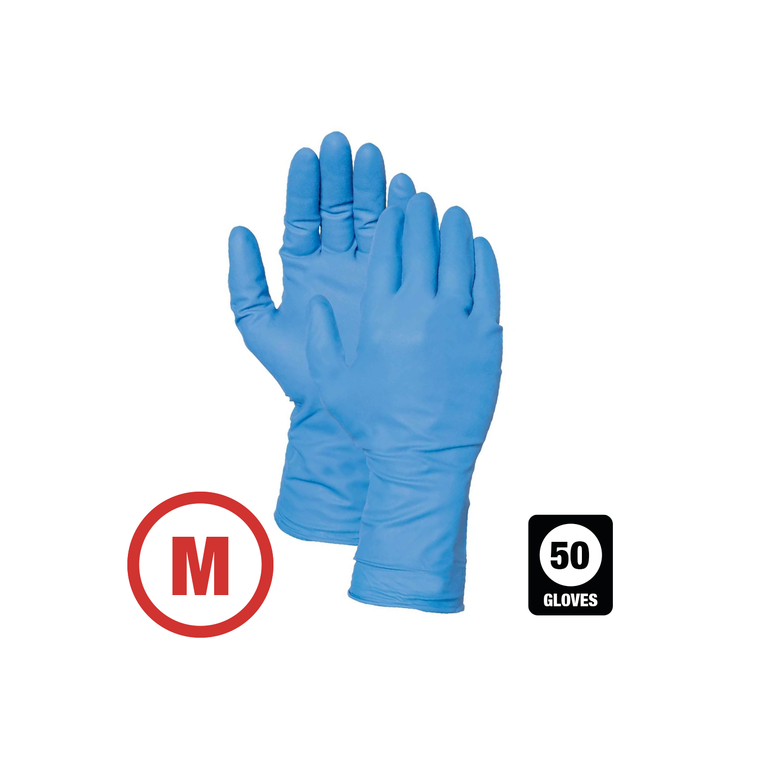 12" Medium Powder Free Blue Nitrile Glove 8 Mil 50 Per Box K.L. Jack