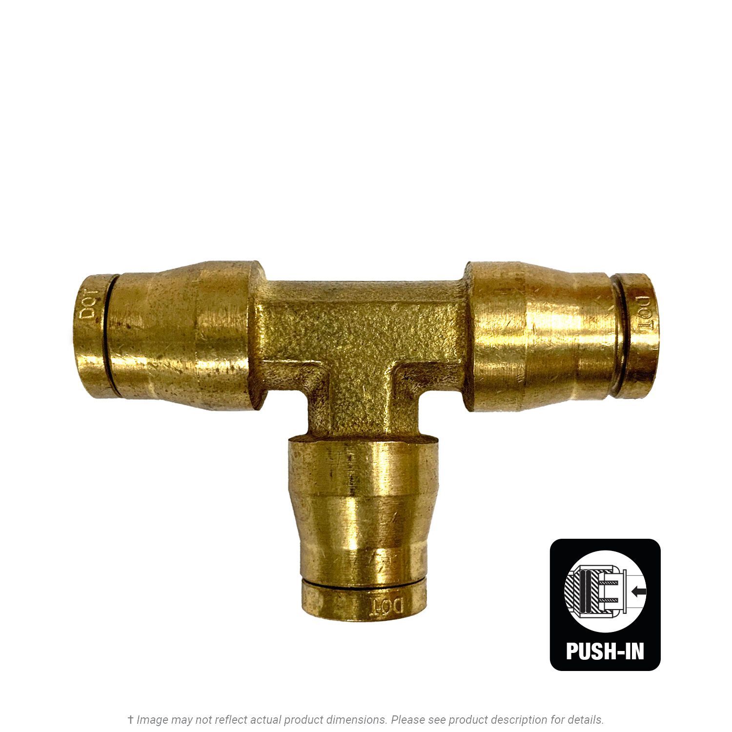 3/8" DOT Push-To-Connect Union Tee