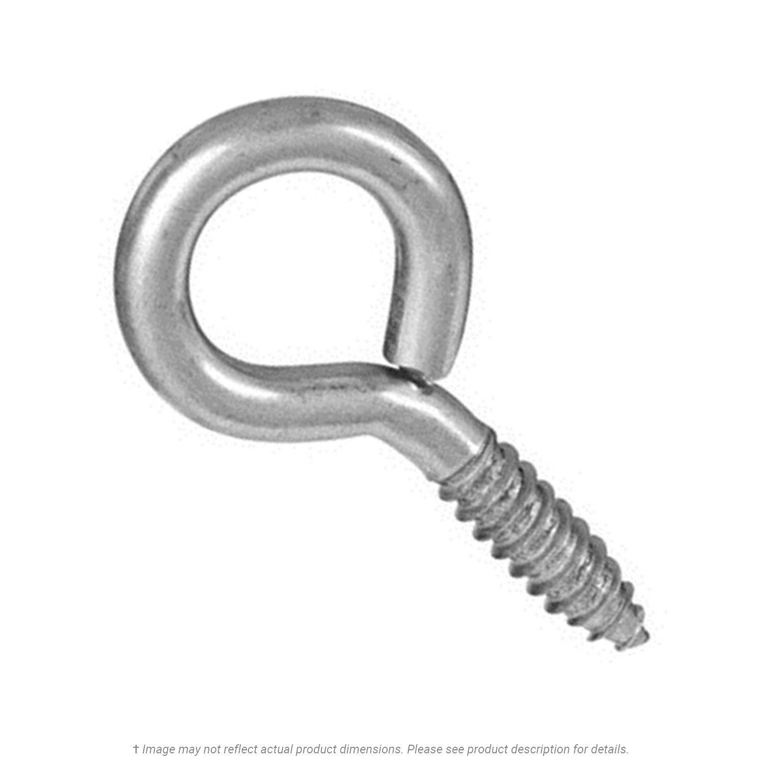 0.225" x 2-1/16" Overall Length Standard Style Screw Eye - 100 per Box
