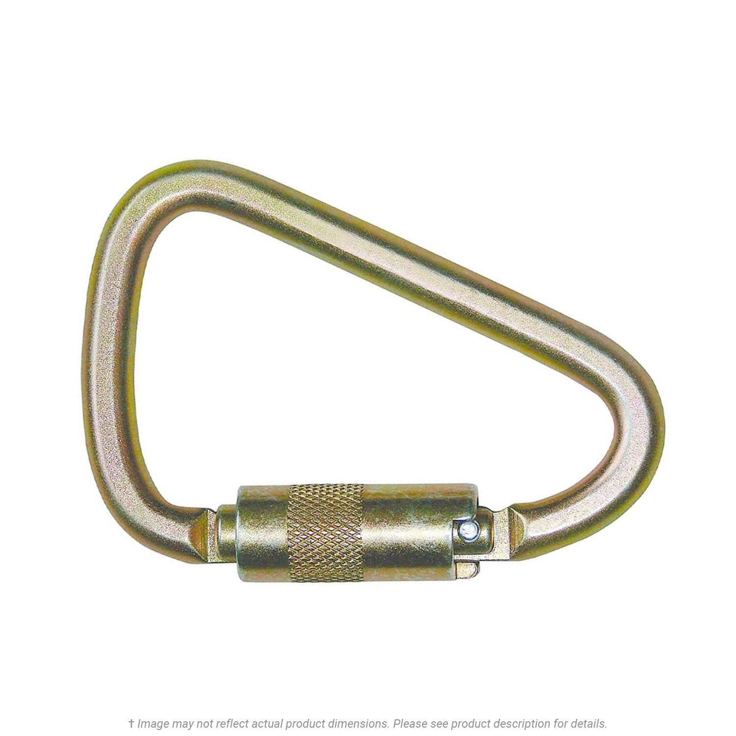 Falltech 1" Open Gate x 4" Tall Locking Steel Carabiner, 8450 K.L. Jack