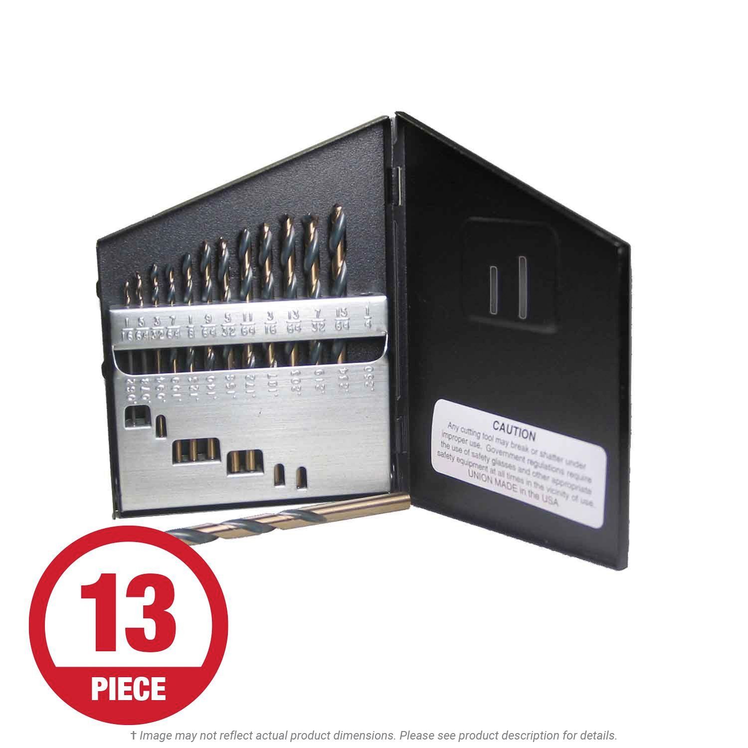 Viking 1/16"-1/4"  #44110 135° Premium Jobber Drill Set (13 Piece)