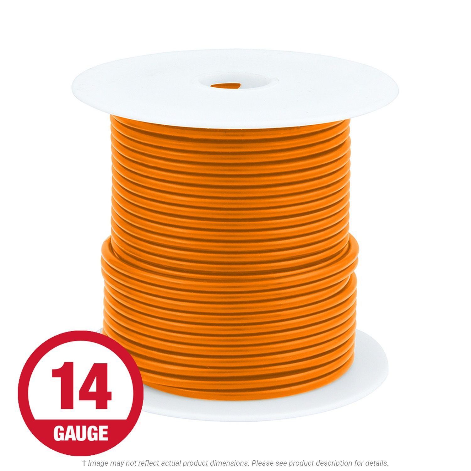 Primary Wire 14 Gauge Orange 100' Spool K.L. Jack