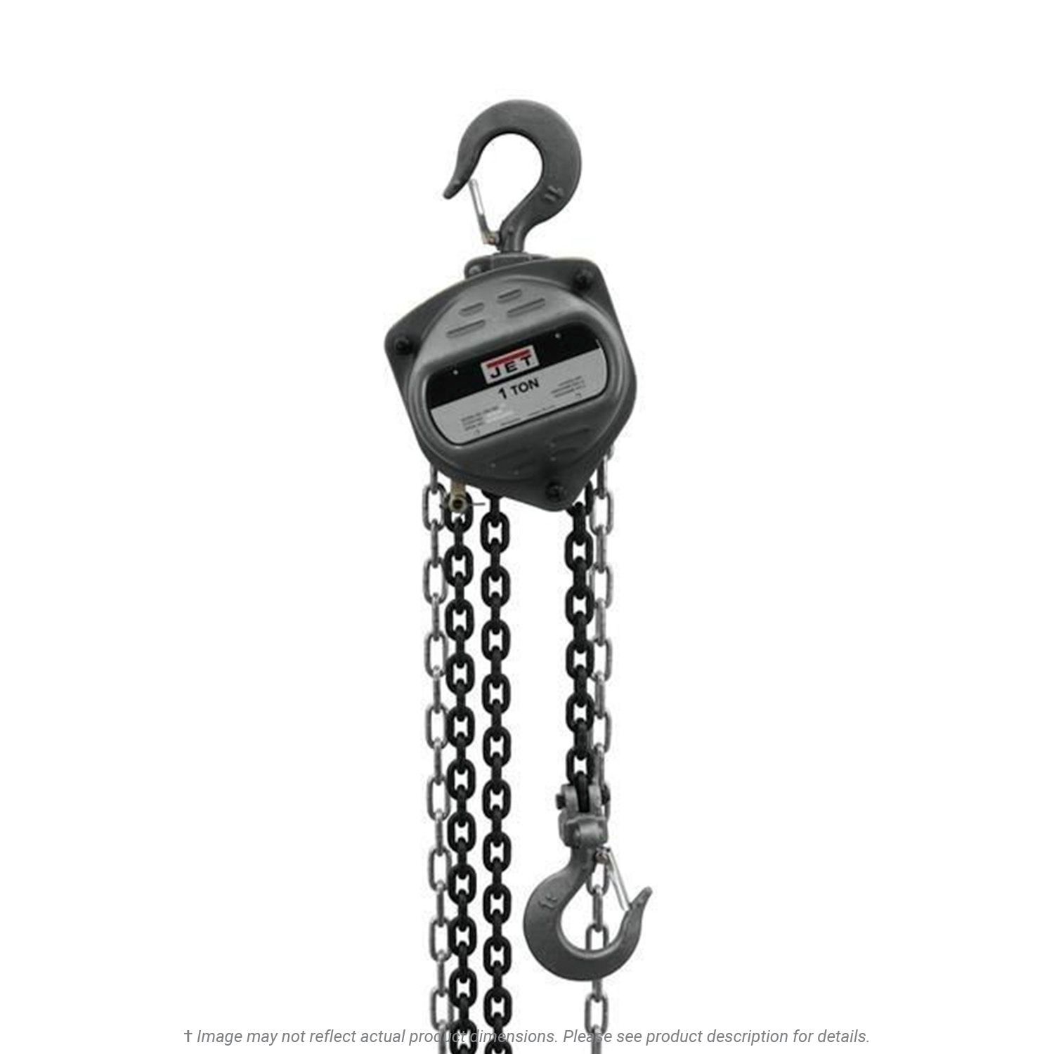 JET S90-100-20 Hand Chain Hoist, 1 Ton x 20 ft. Lift
