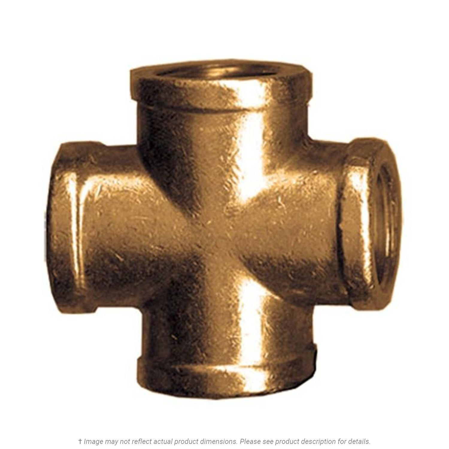 Forged Brass Cross 1/4" Female Pipe Thread