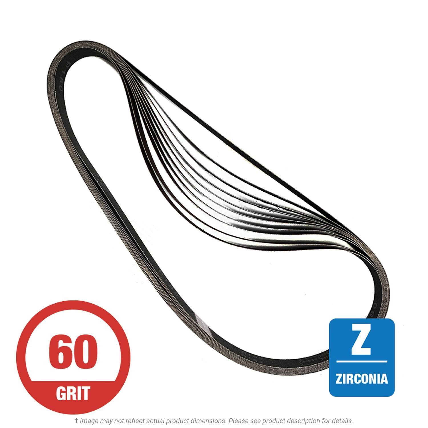 CGW 61528 File Sanding Belt 1/2" x 18"  X-Wgt Zirconia 60G 10 per Pack