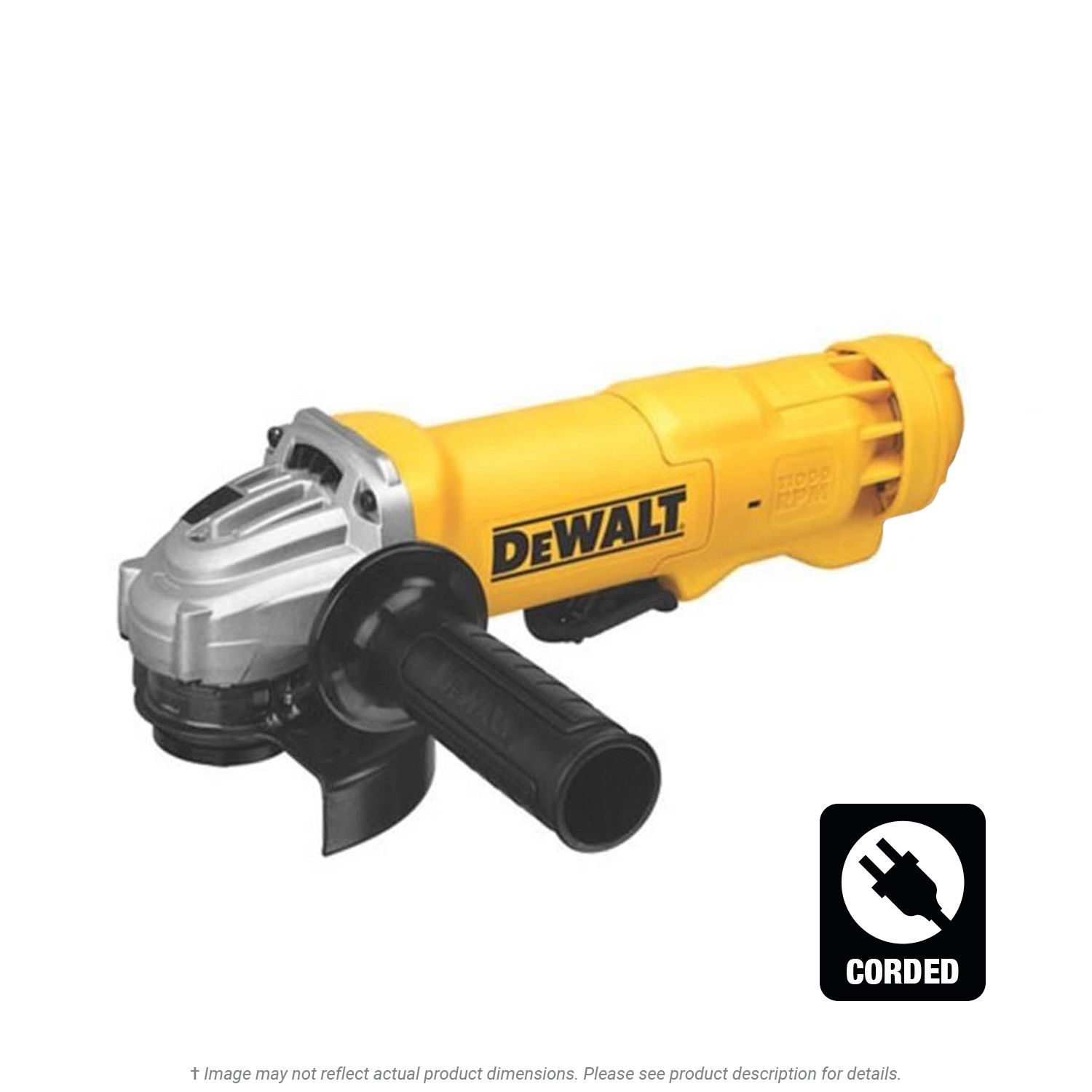 DeWalt 11 Amp 4-1/2" Small Angle Grinder with No-Lock Paddle