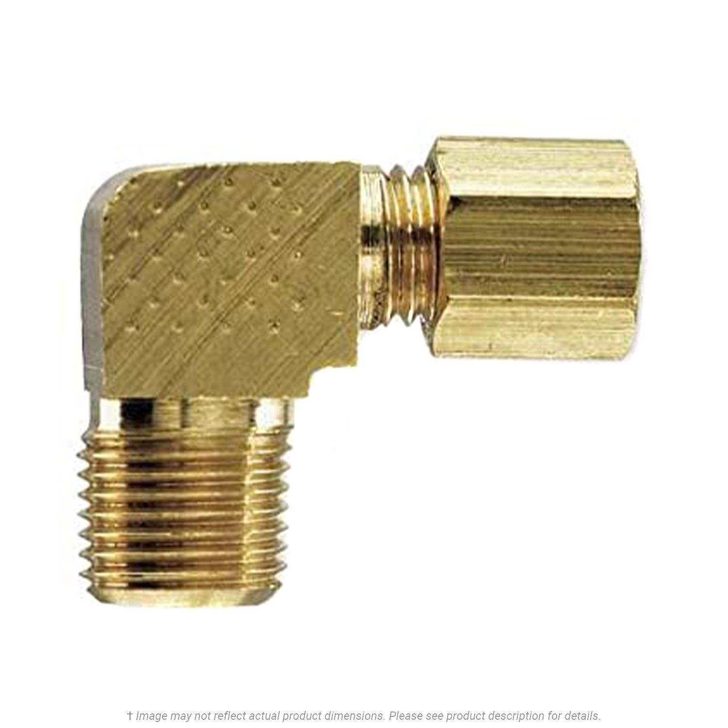 Extruded Brass Elbow 3/16" Tube x 1/8" Male Pipe Thread