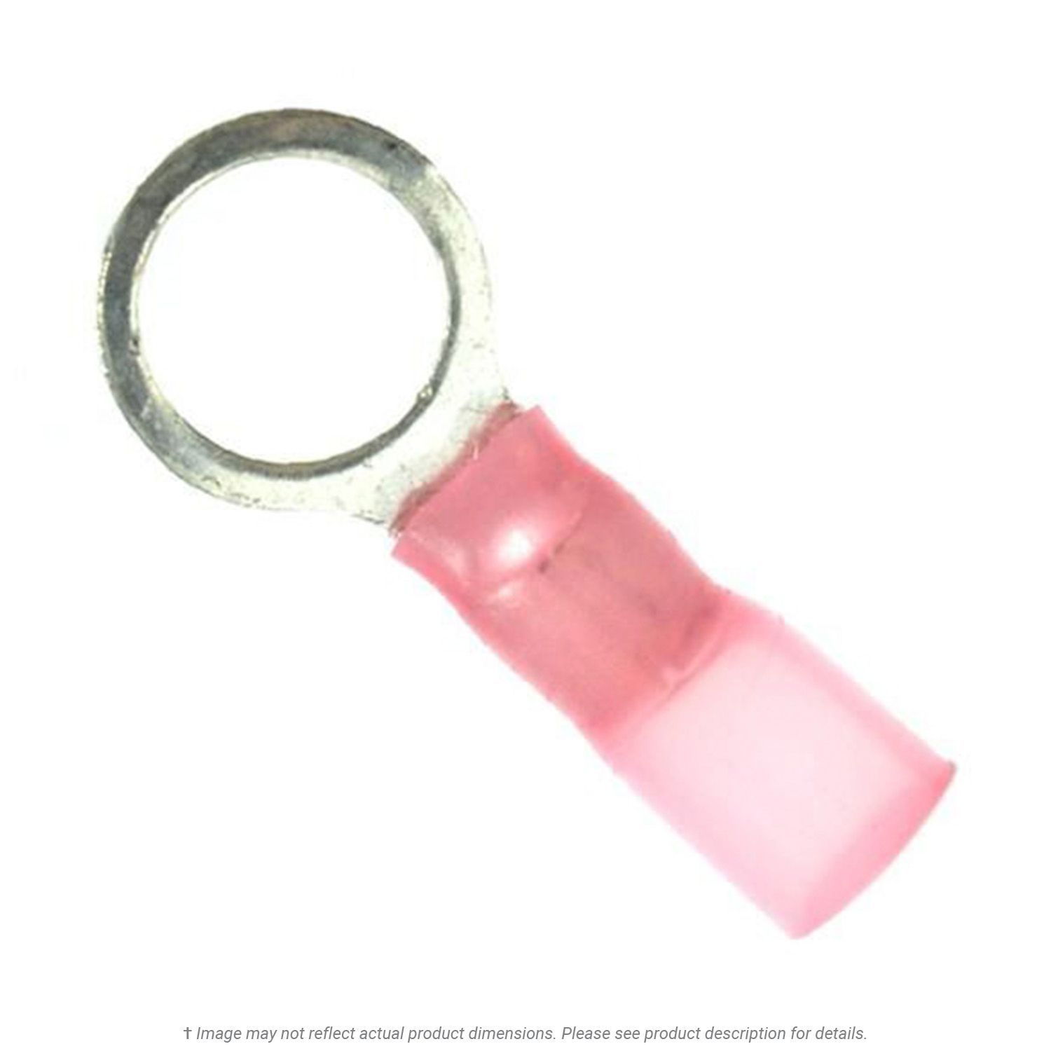 Heat Shrink Ring Terminal 8 AWG, 3/8" Stud - 25 Pack