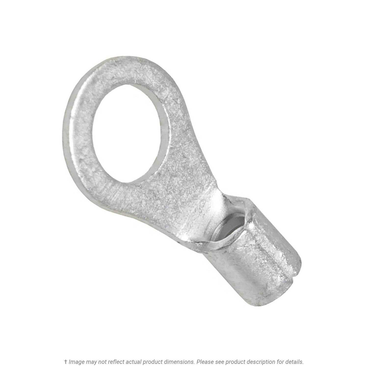 Non-Insulated Ring Term 16-14 AWG, 1/4" Stud - 50 Pack