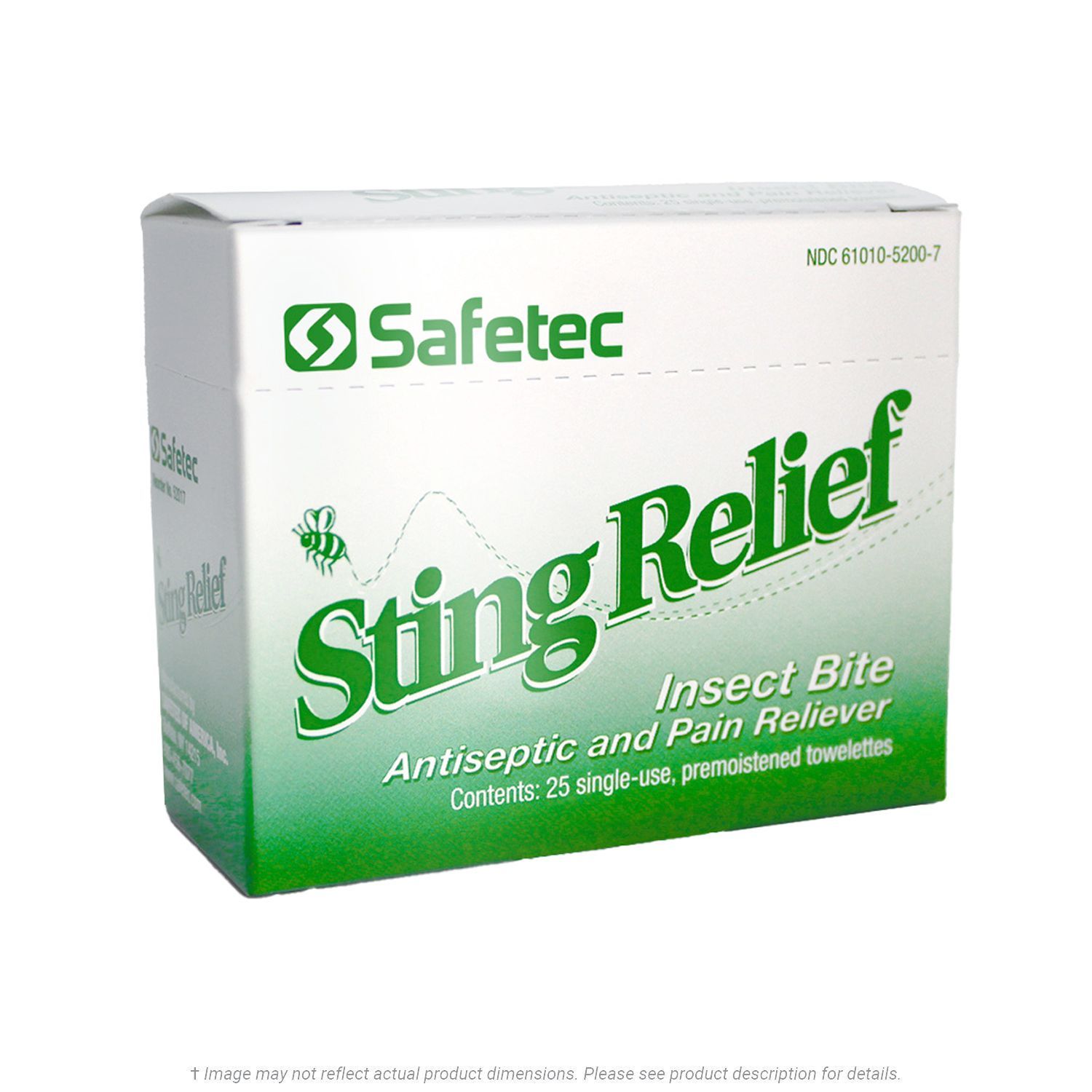 Safetec Insect Bite & Sting Relief Wipes 52017, 25 Wipes/Box K.L. Jack