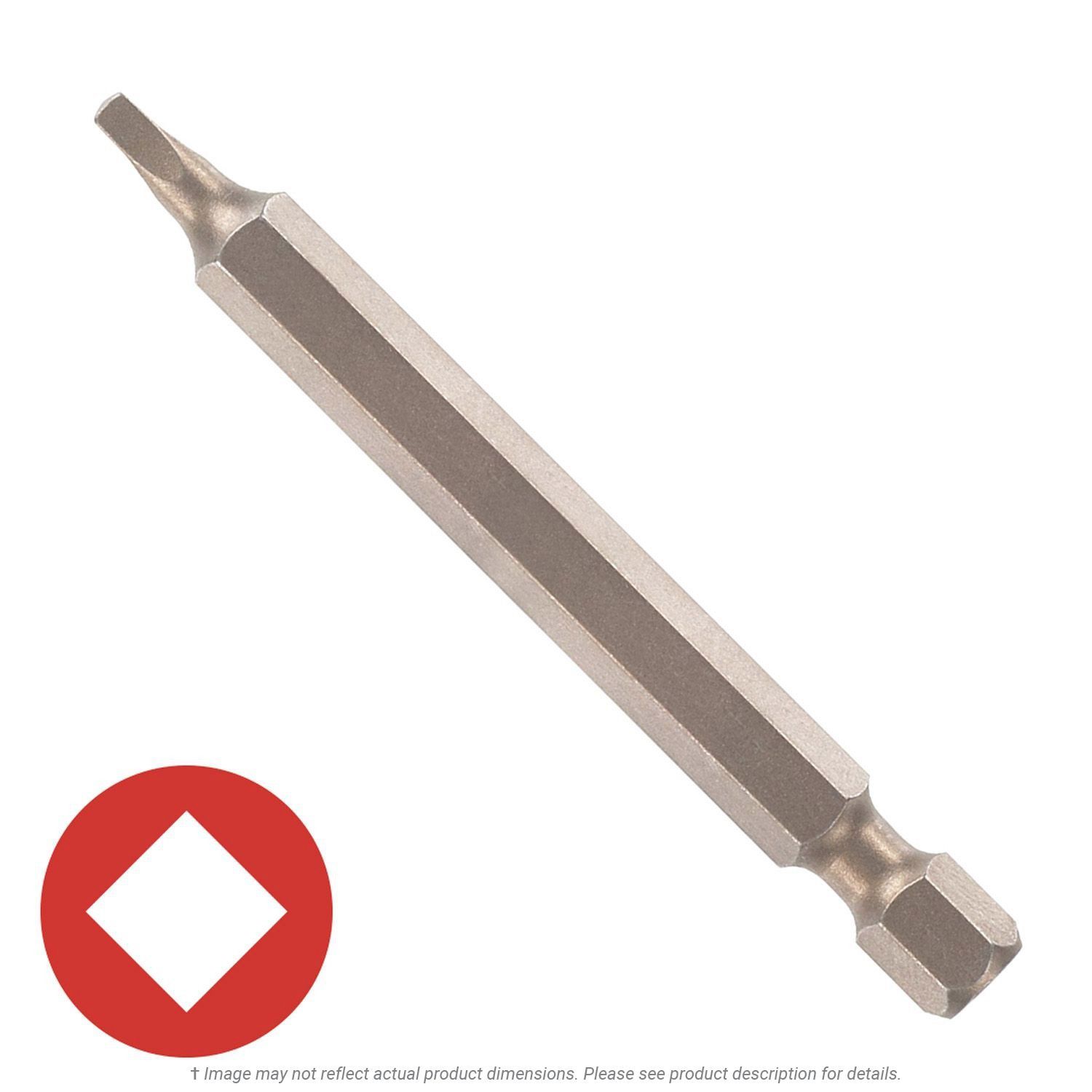 #1 x 3-1/2" Overall Length Square Drive Insert Bit