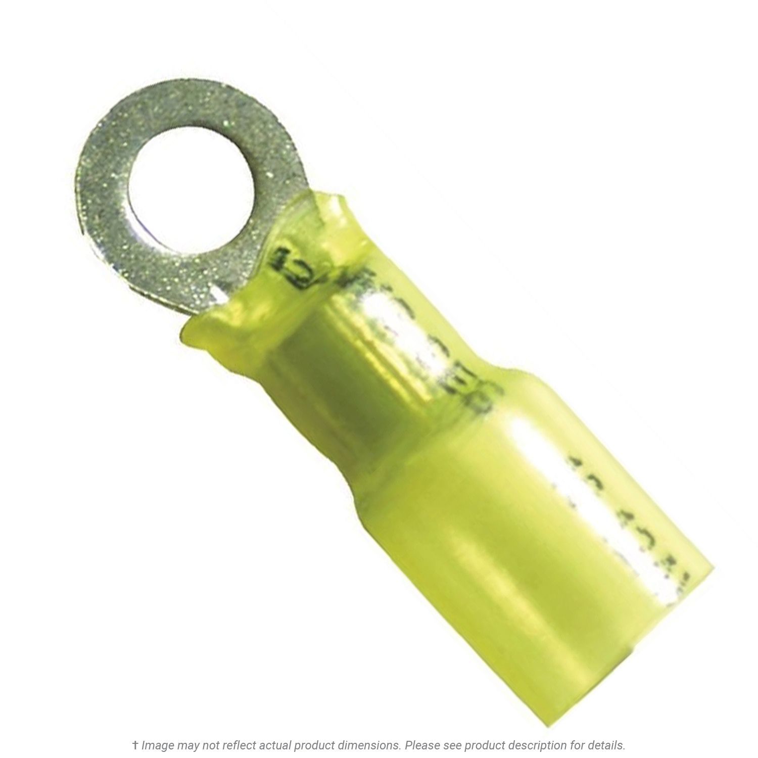 Heat Shrink Ring Terminal 12-10 AWG, 1/2" Stud - 50 Pack