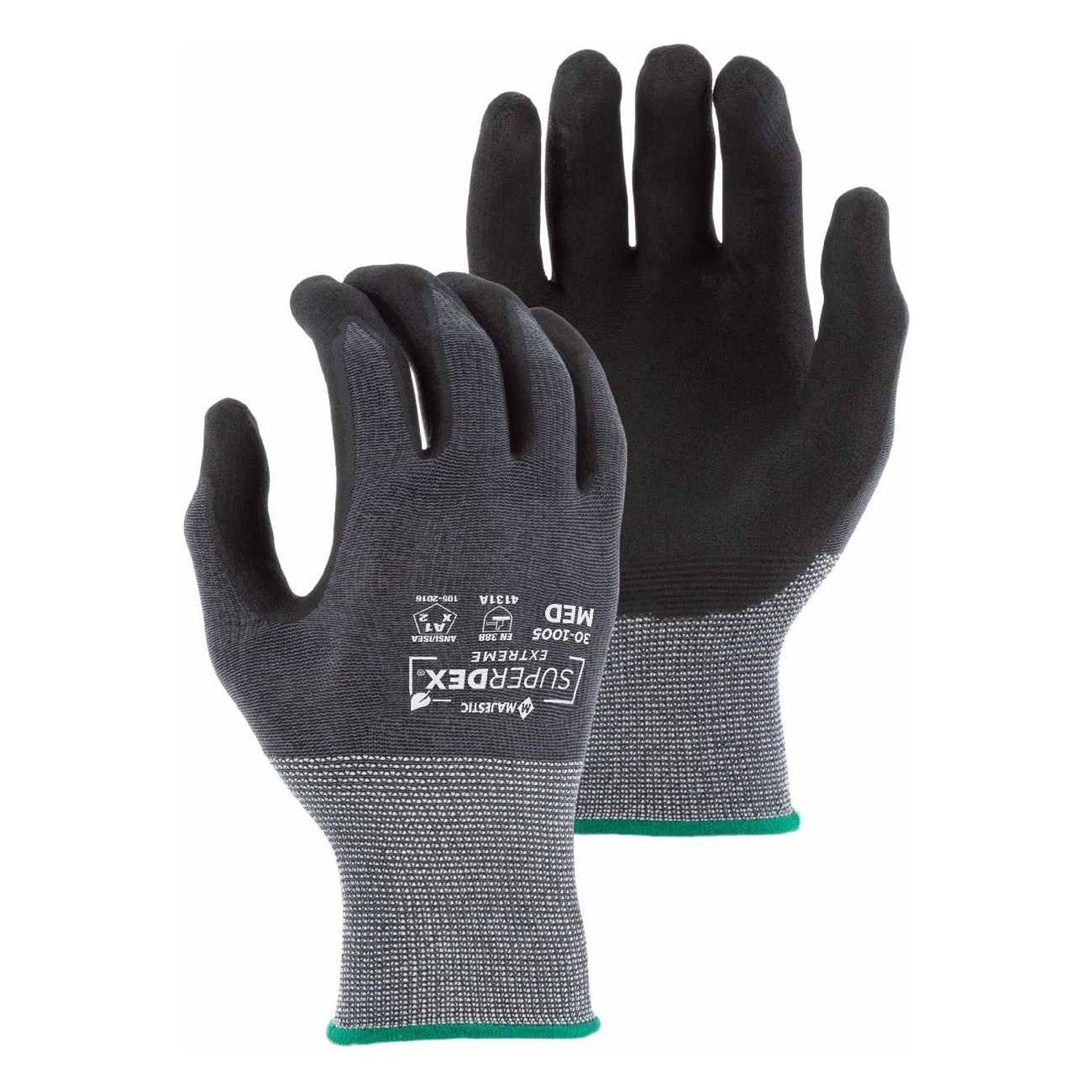 Majestic SuperDex Recycled Poly/Nylon Foam Nitrile Work Glove, Size 2XL