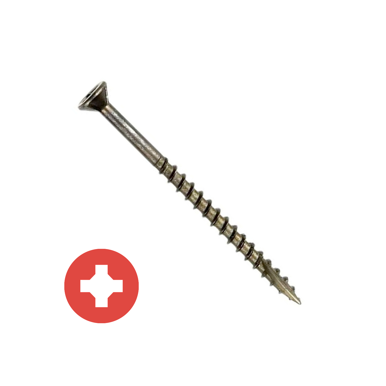 10 x 11/2" Recex Drive Flat Head Wood Screw 4,000 Per Case K.L. Jack