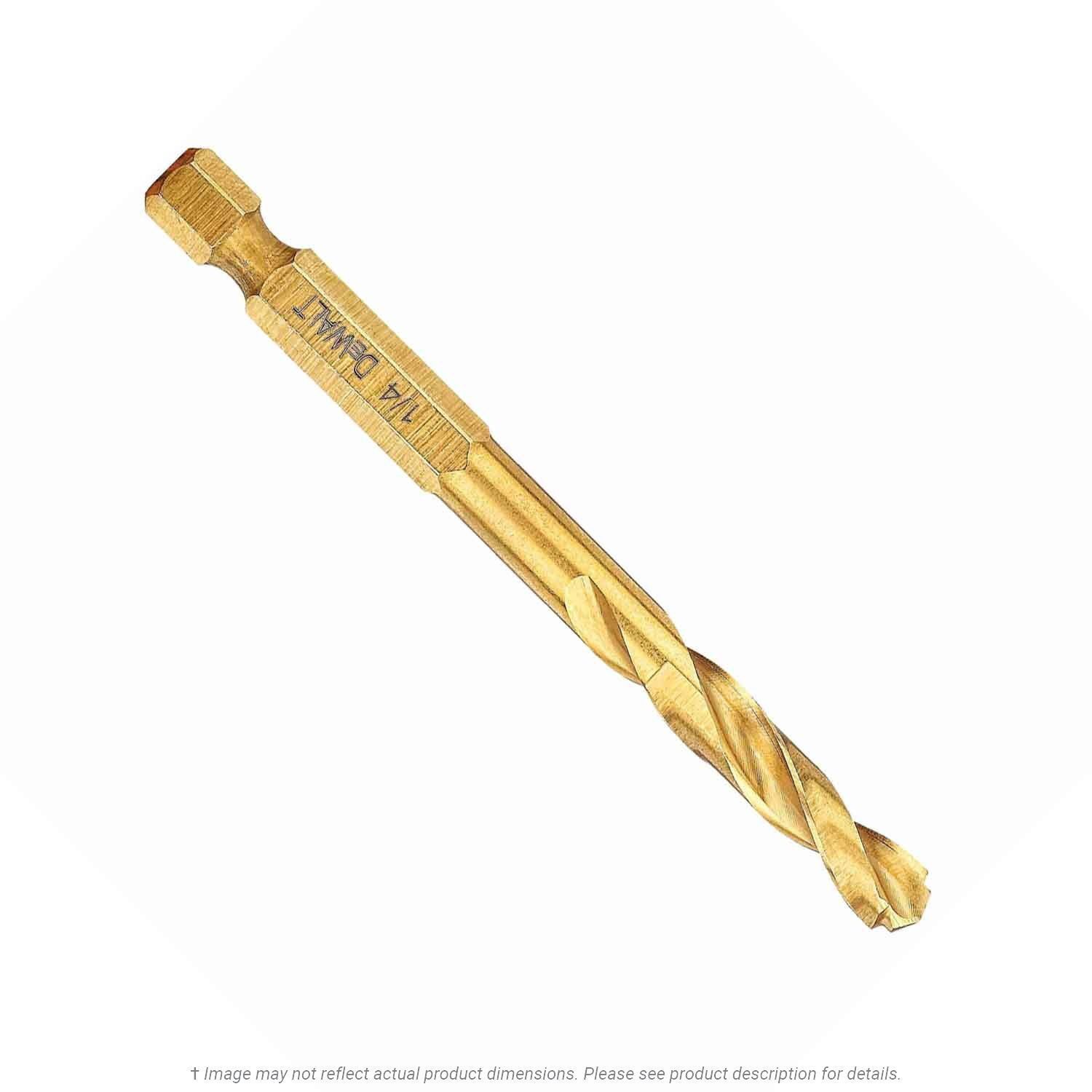 DeWalt 1/4" Titanium Coated Drill Bit
