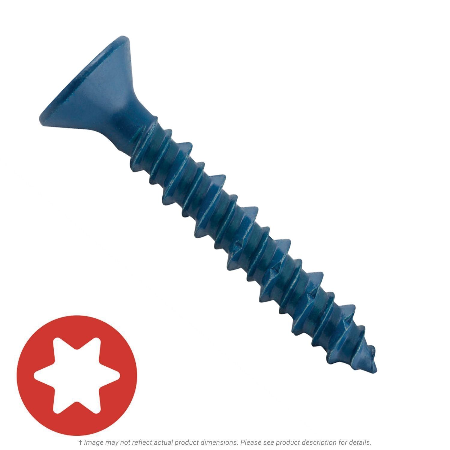 1/4" x 5" UltraCon+ Flat Head Star Drive Concrete Anchor Screw - 100 per Box