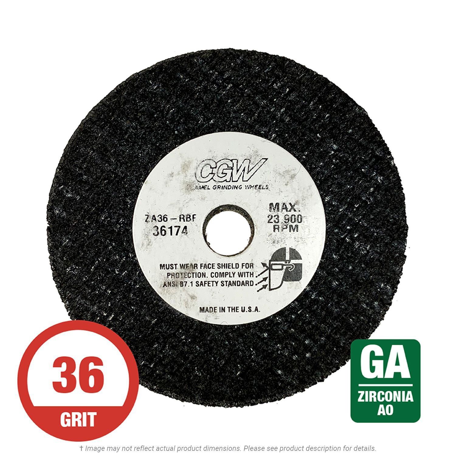 CGW 36176 Die Grinder 3" x 1/32" Thk. x 3/8" Arb. Cut-Off Wheel T1 60G Zirconia  50 per Box