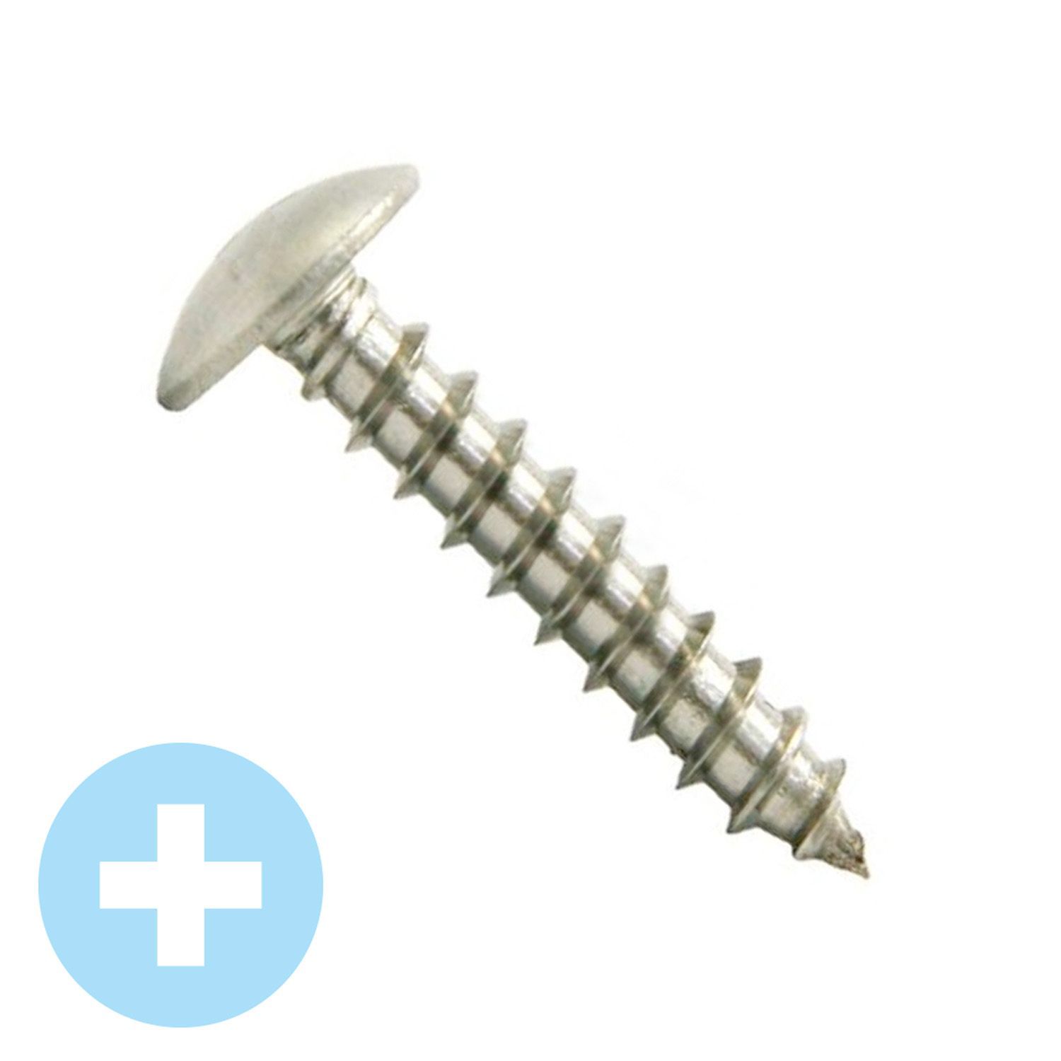 10 x 1" Stainless Steel Phillips Truss Head Sheet Metal Screw K.L. Jack