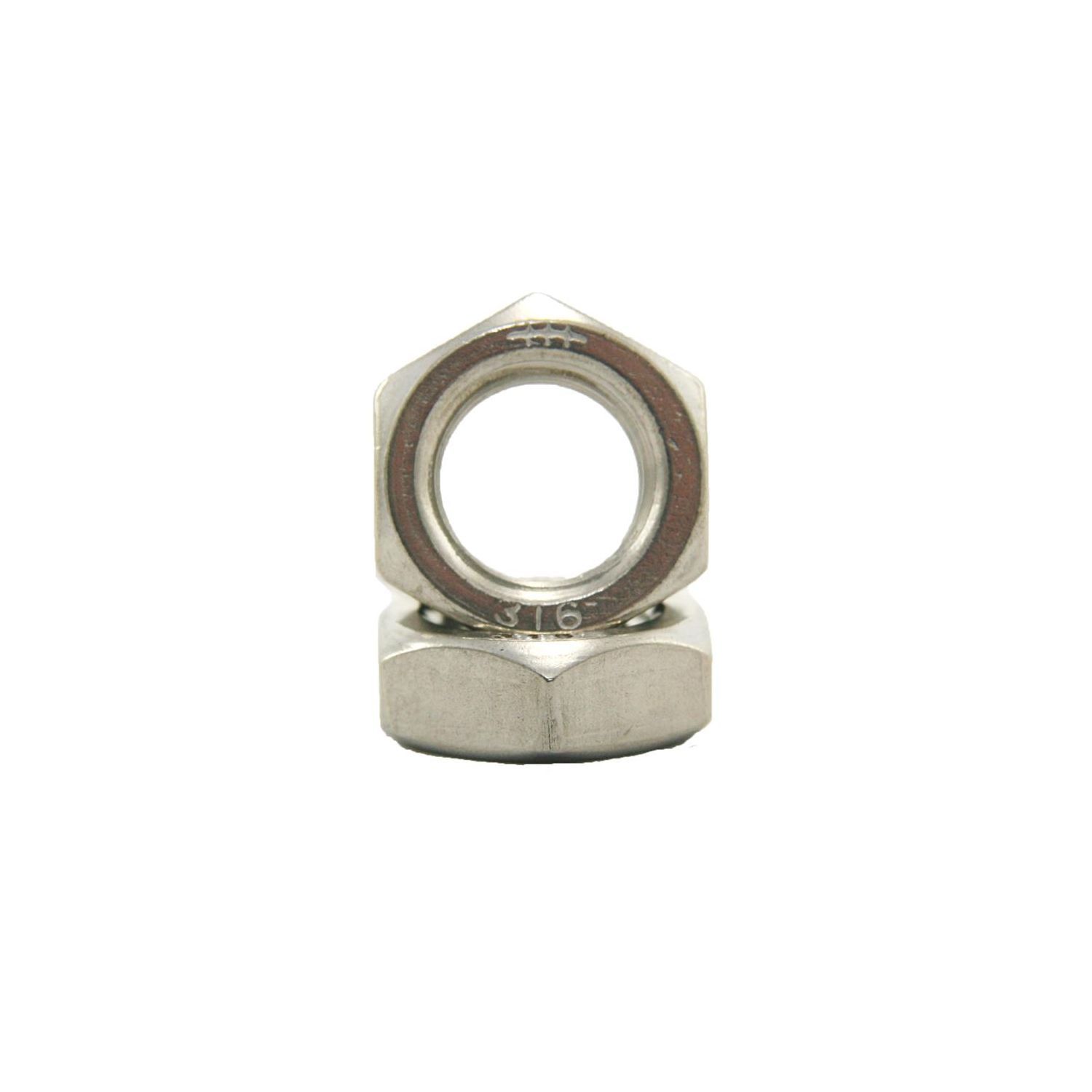 3/8"16 Stainless Steel Finish Hex Jam Nut 316 K.L. Jack