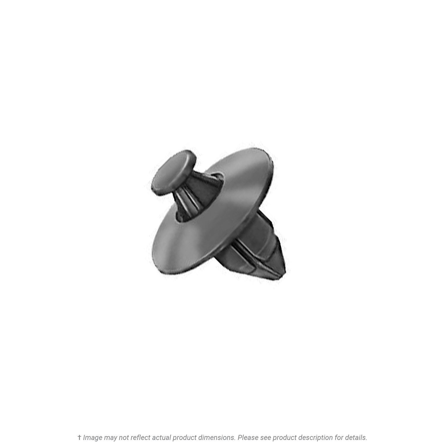 Honda Black Nylon Push-Type Retainer - 25 per Box
