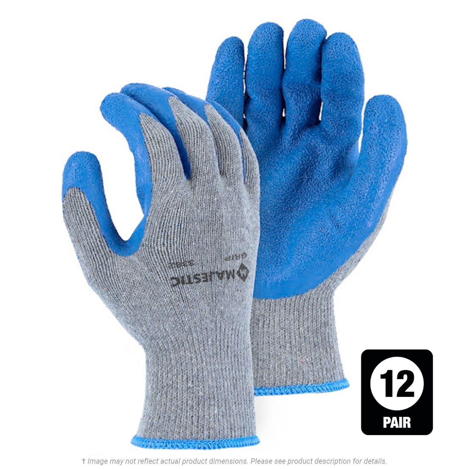 Cotton Knit Rubber Palm Glove Medium - 12 Pairs Per Bag | K.L. Jack