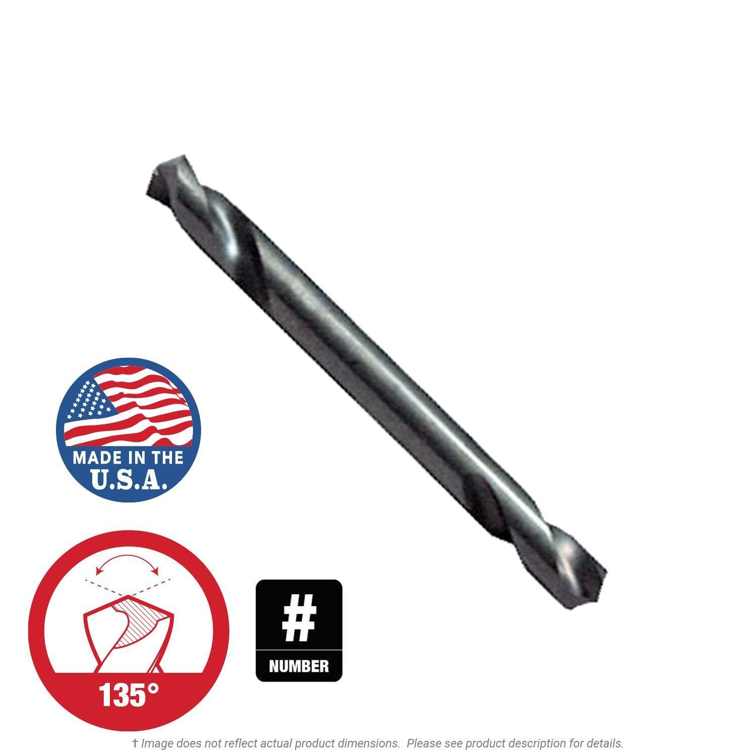 #11 (0.1910") Twin End Heavy Duty 135° Drill Bit - 12 per Pack