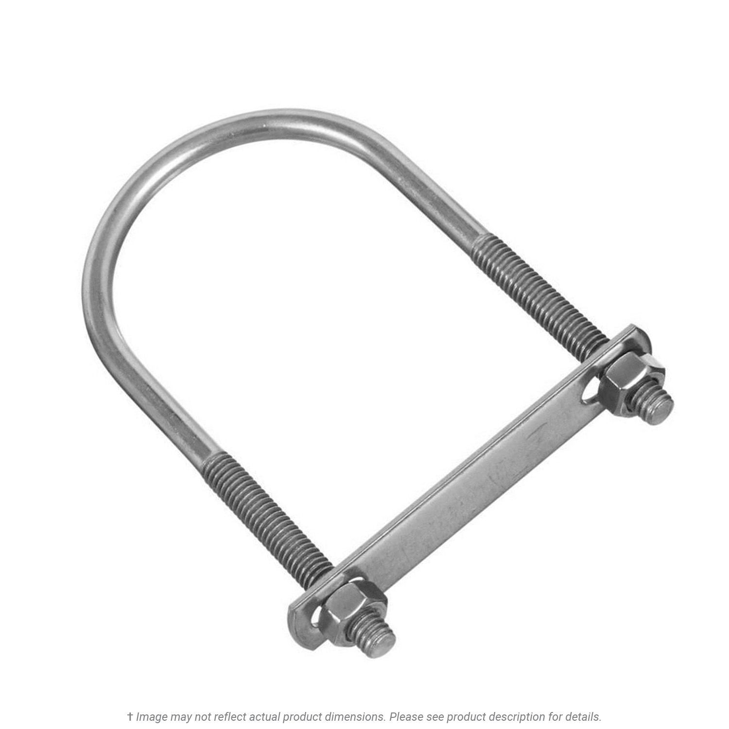 5/16"-18 x 1" Pipe x 2-1/2" Deep Stainless Steel U-Bolt - 10 per Box
