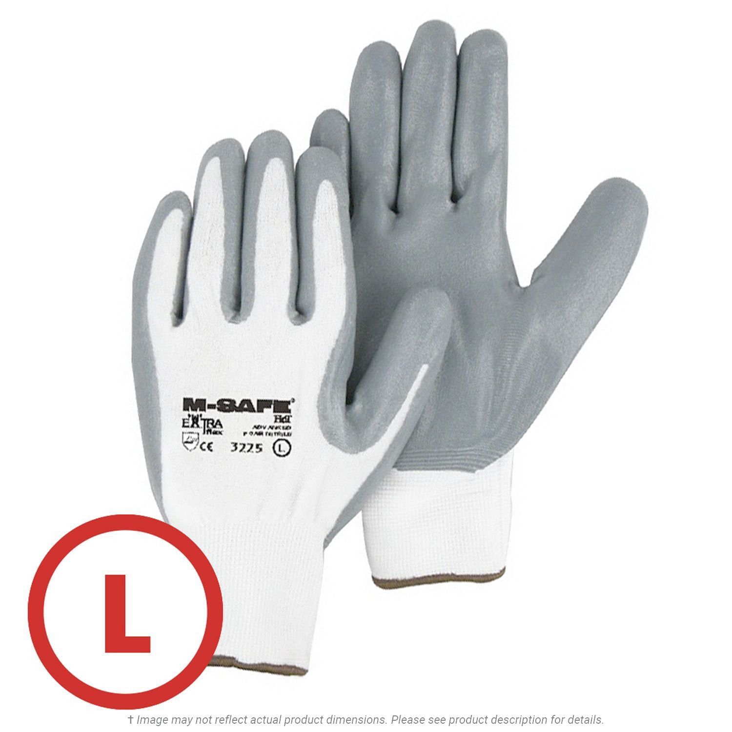 Foamed Nitrile Palm Coated Glove Large - 12 Pairs Per Bag