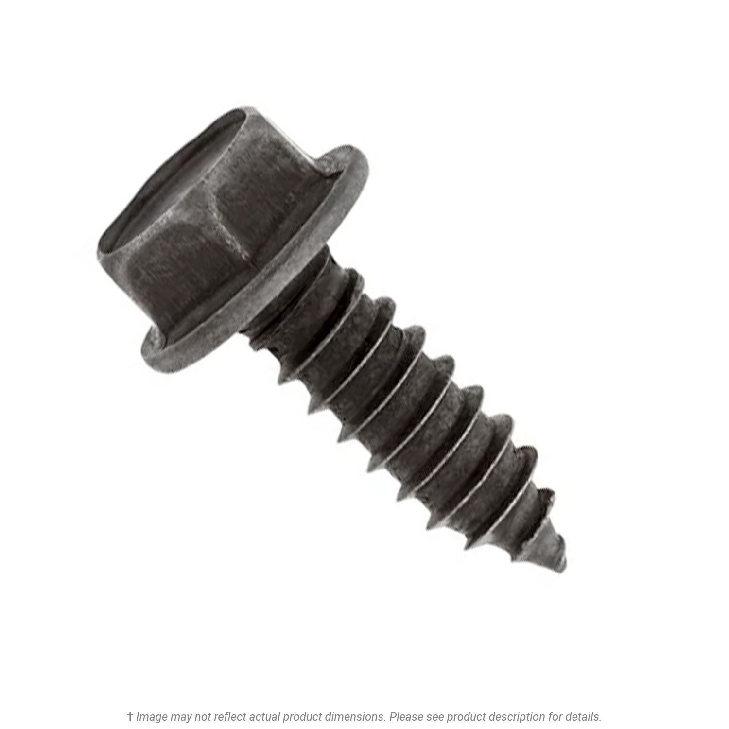 #10 x 1/2" Black Oxide Hex Washer Head Tapping Screw - 100 per Box