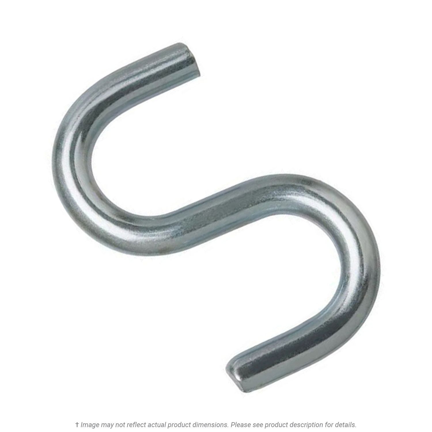 Light Style S-Hook 0.105" x 1-3/4" Overall Length - 100 per Box