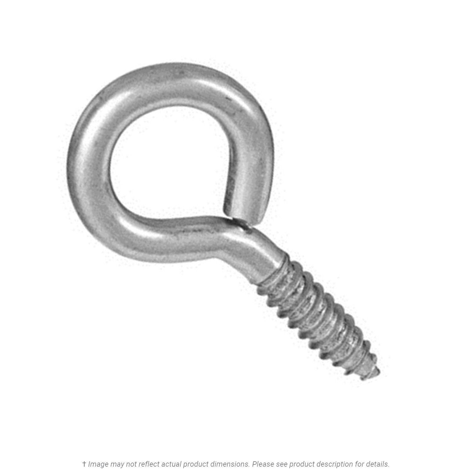 0.160" x 1-5/8" Overall Length Standard Style Screw Eye - 100 per Box