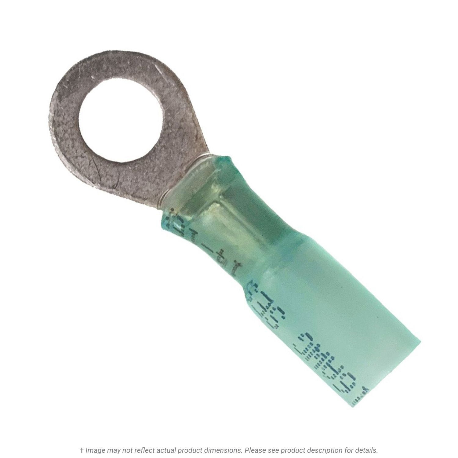 Heat Shrink Ring Terminal 16-14 AWG, 1/4" Stud - 50 Pack