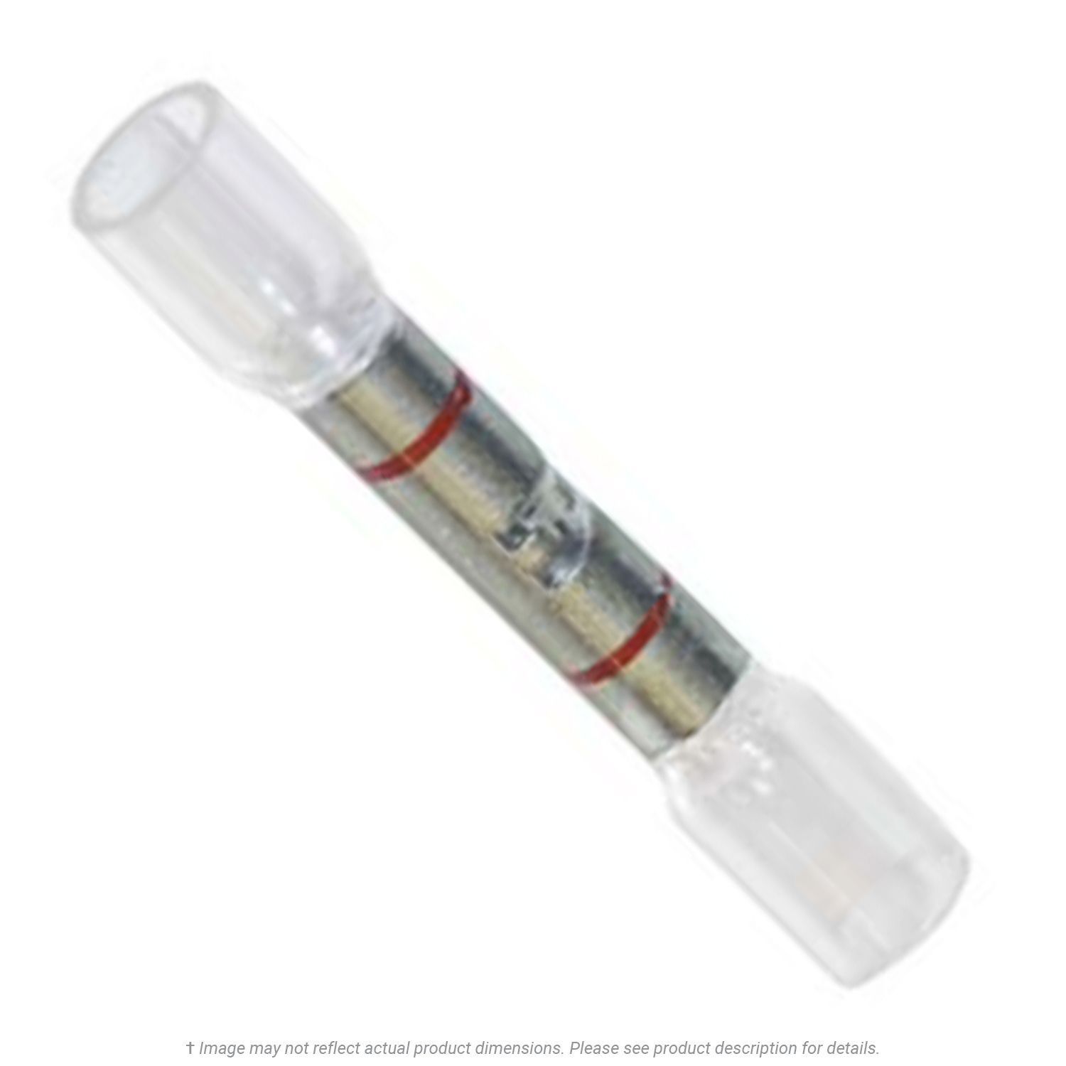 Opti-Seal Crystal Clear Heat Shrink Butt Connector with Red