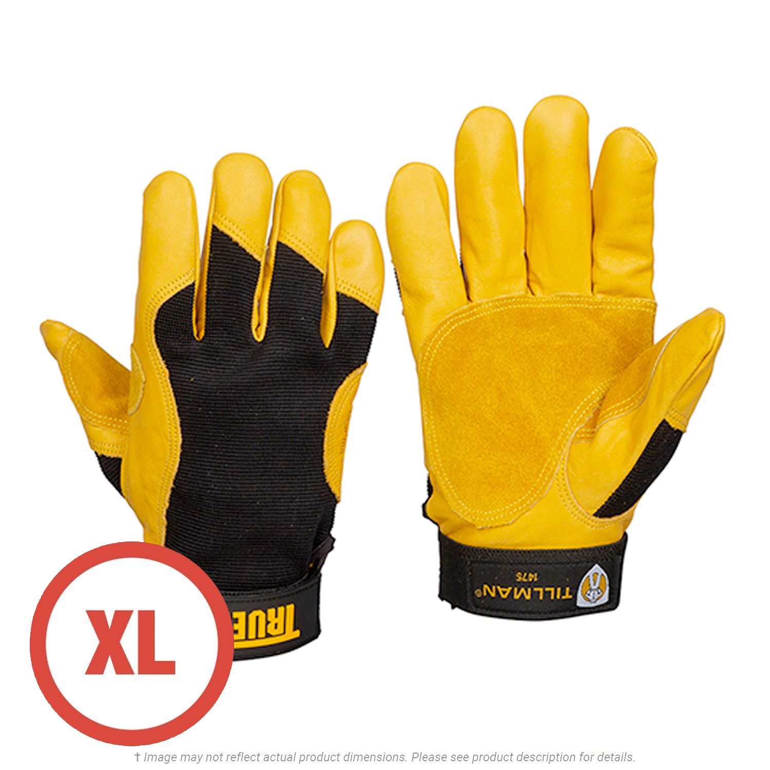 Tillman 1475 Top Grain Cowhide/Spandex Back TrueFit Gloves  XL