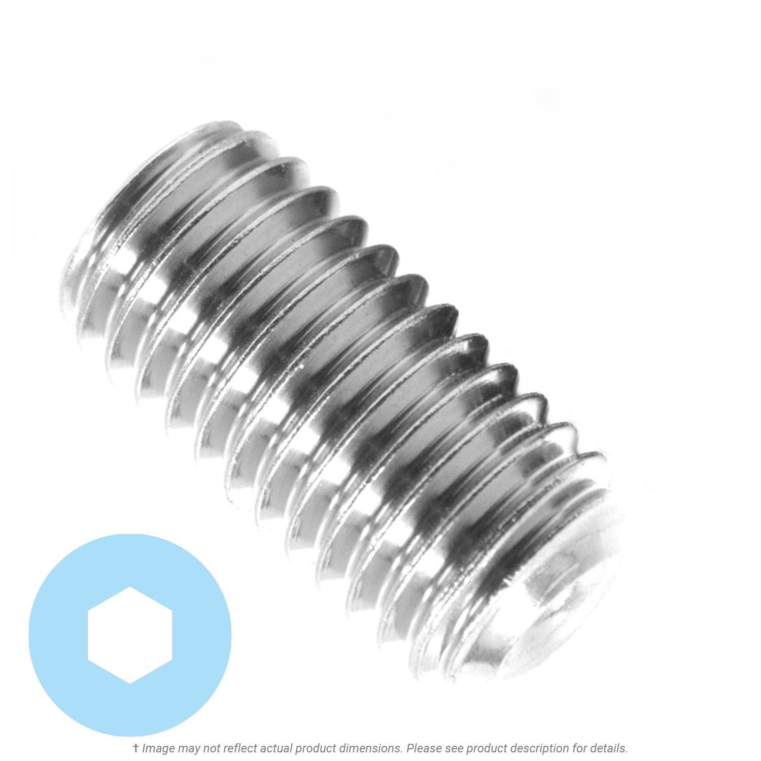 Socket Set Screw Cup Point 18-8 Stainless Steel - 5/16-18 x 2