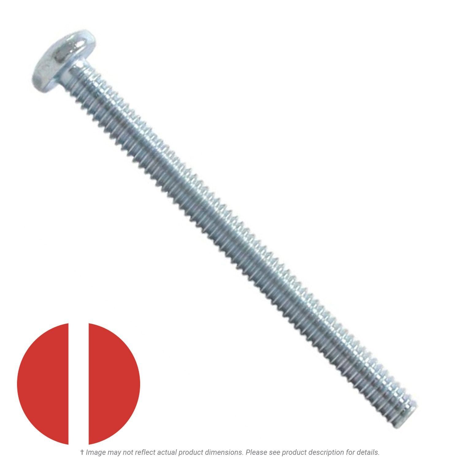 1/4"-20 x 3/4" Zinc Plated Slotted Pan Head Machine Screw